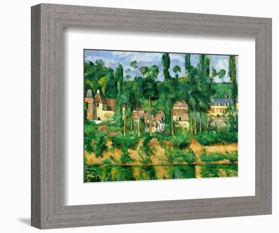 The Chateau De Medan, C.1880-Paul Cézanne-Framed Giclee Print