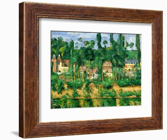 The Chateau De Medan, C.1880-Paul Cézanne-Framed Giclee Print