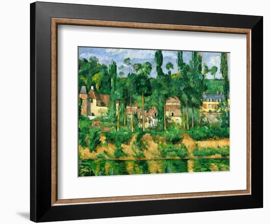 The Chateau De Medan, C.1880-Paul Cézanne-Framed Giclee Print