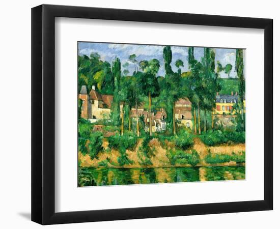 The Chateau De Medan, C.1880-Paul Cézanne-Framed Giclee Print