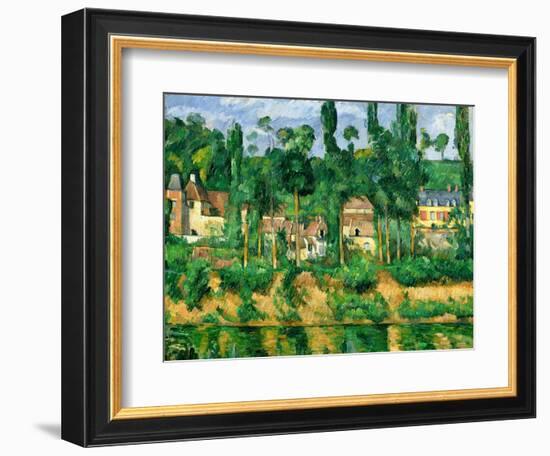 The Chateau De Medan, C.1880-Paul Cézanne-Framed Giclee Print