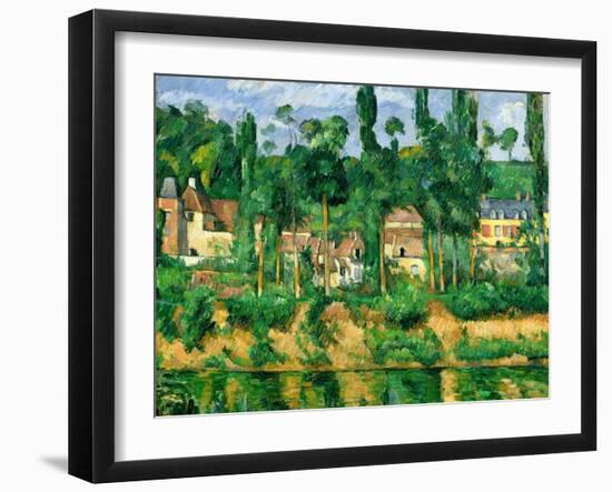 The Chateau De Medan, C.1880-Paul Cézanne-Framed Giclee Print