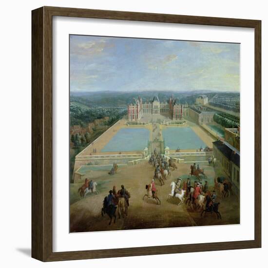 The Chateau De Meudon from the Side of the Avenue, 1722 (Oil on Canvas)-Pierre-Denis Martin-Framed Giclee Print