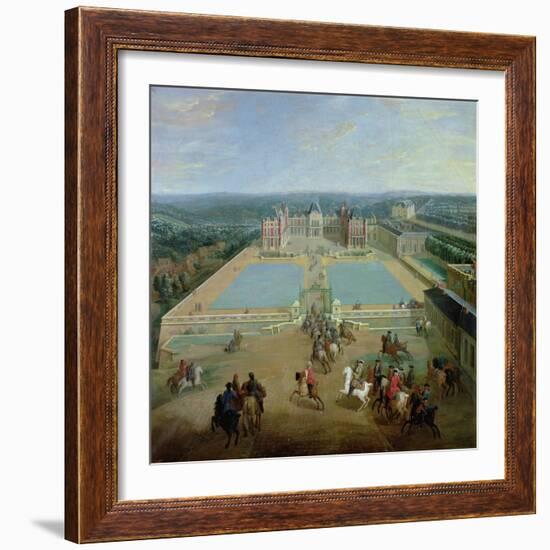 The Chateau De Meudon from the Side of the Avenue, 1722 (Oil on Canvas)-Pierre-Denis Martin-Framed Giclee Print