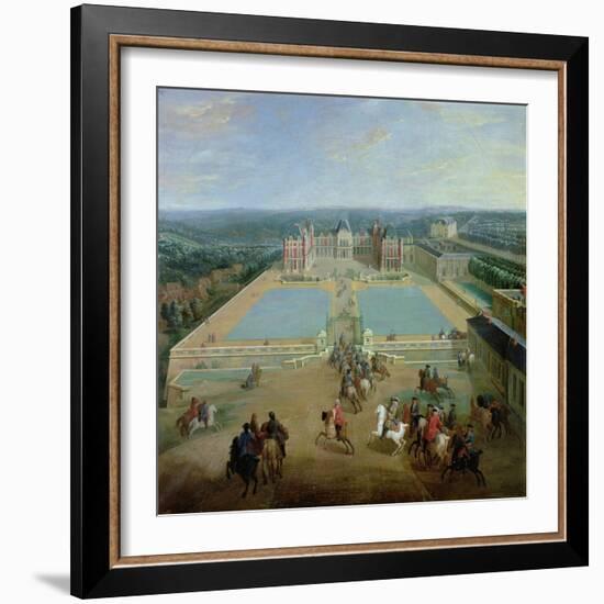 The Chateau De Meudon from the Side of the Avenue, 1722 (Oil on Canvas)-Pierre-Denis Martin-Framed Giclee Print