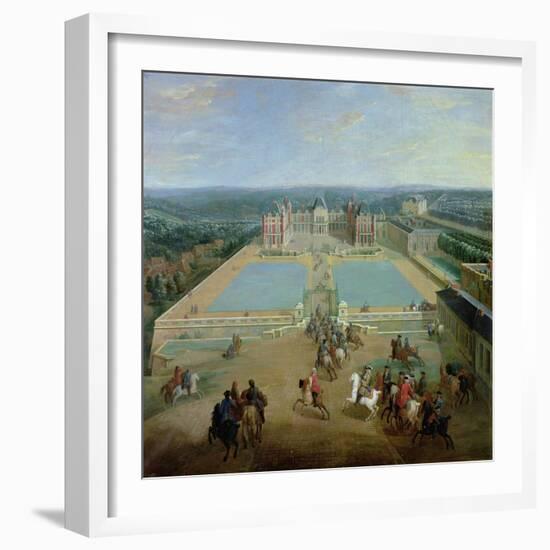 The Chateau De Meudon from the Side of the Avenue, 1722 (Oil on Canvas)-Pierre-Denis Martin-Framed Giclee Print