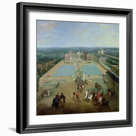 The Chateau De Meudon from the Side of the Avenue, 1722 (Oil on Canvas)-Pierre-Denis Martin-Framed Giclee Print