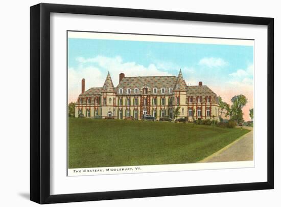 The Chateau, Middlebury, Vermont-null-Framed Premium Giclee Print