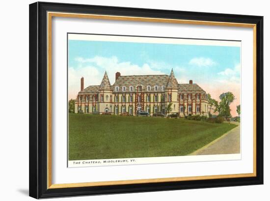 The Chateau, Middlebury, Vermont-null-Framed Art Print