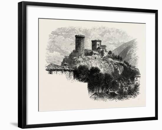 The Chateau of Foix, the Pyrenees, France, 19th Century-null-Framed Giclee Print