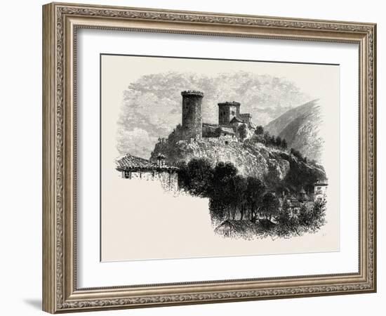 The Chateau of Foix, the Pyrenees, France, 19th Century-null-Framed Giclee Print