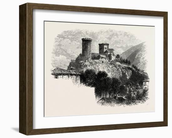 The Chateau of Foix, the Pyrenees, France, 19th Century-null-Framed Giclee Print