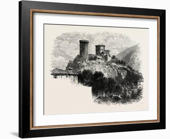 The Chateau of Foix, the Pyrenees, France, 19th Century-null-Framed Giclee Print