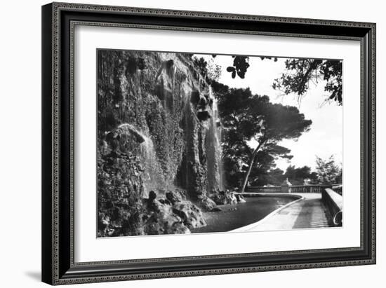 The Chateau Waterfall, Nice, South of France, Early 20th Century-null-Framed Giclee Print