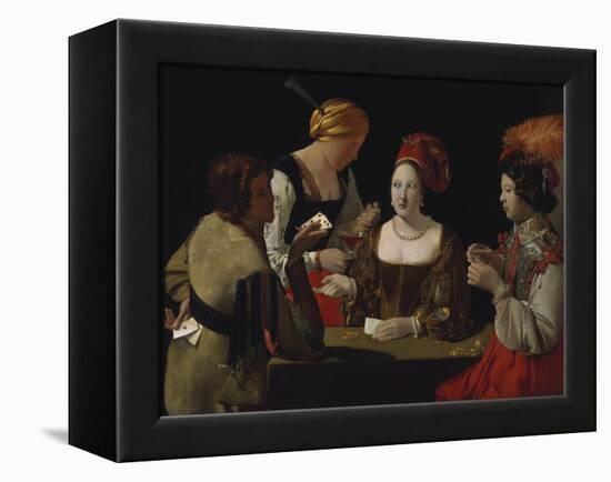 The Cheat with the Ace of Diamonds, about 1635-40-Georges de La Tour-Framed Premier Image Canvas