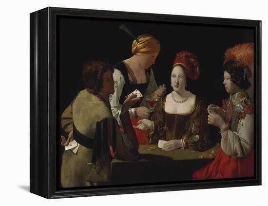 The Cheat with the Ace of Diamonds, about 1635-40-Georges de La Tour-Framed Premier Image Canvas