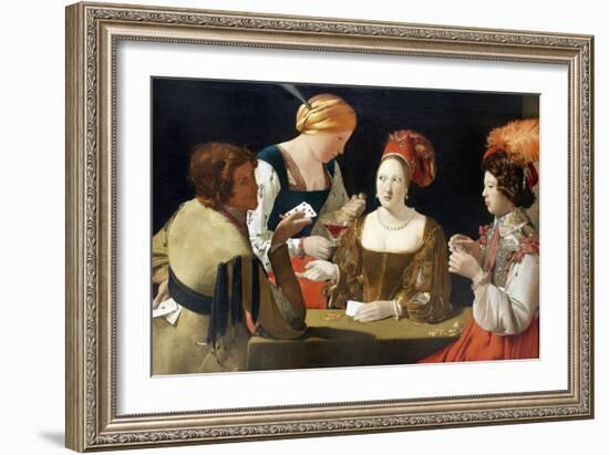 The Cheat with the Ace of Diamonds, C. 1635-Georges de La Tour-Framed Giclee Print