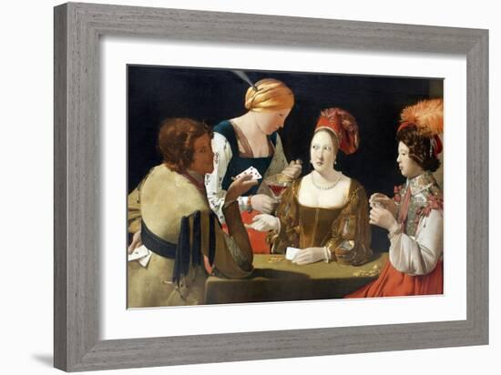 The Cheat with the Ace of Diamonds, C. 1635-Georges de La Tour-Framed Giclee Print