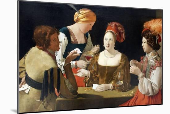 The Cheat with the Ace of Diamonds, C. 1635-Georges de La Tour-Mounted Giclee Print