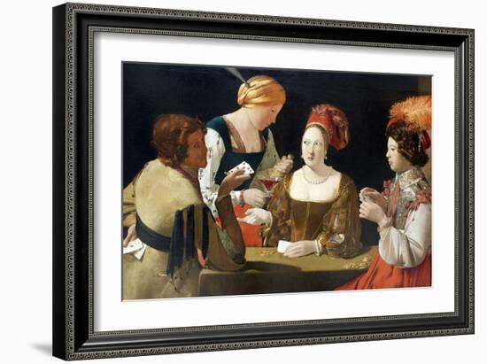 The Cheat with the Ace of Diamonds, C. 1635-Georges de La Tour-Framed Giclee Print