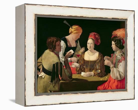 The Cheat with the Ace of Diamonds, circa 1635-40-Georges de La Tour-Framed Premier Image Canvas