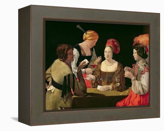 The Cheat with the Ace of Diamonds, circa 1635-40-Georges de La Tour-Framed Premier Image Canvas