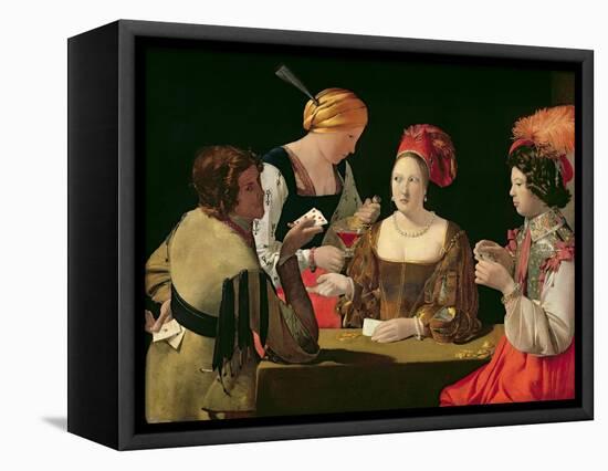 The Cheat with the Ace of Diamonds, circa 1635-40-Georges de La Tour-Framed Premier Image Canvas