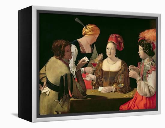 The Cheat with the Ace of Diamonds, circa 1635-40-Georges de La Tour-Framed Premier Image Canvas