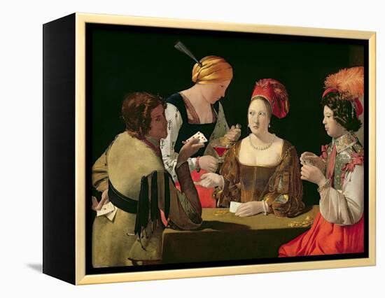 The Cheat with the Ace of Diamonds, circa 1635-40-Georges de La Tour-Framed Premier Image Canvas