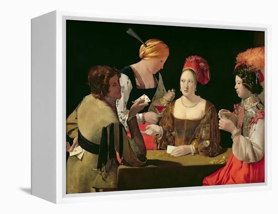 The Cheat with the Ace of Diamonds, circa 1635-40-Georges de La Tour-Framed Premier Image Canvas