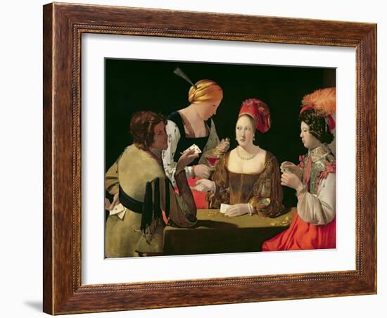 The Cheat with the Ace of Diamonds, circa 1635-40-Georges de La Tour-Framed Giclee Print