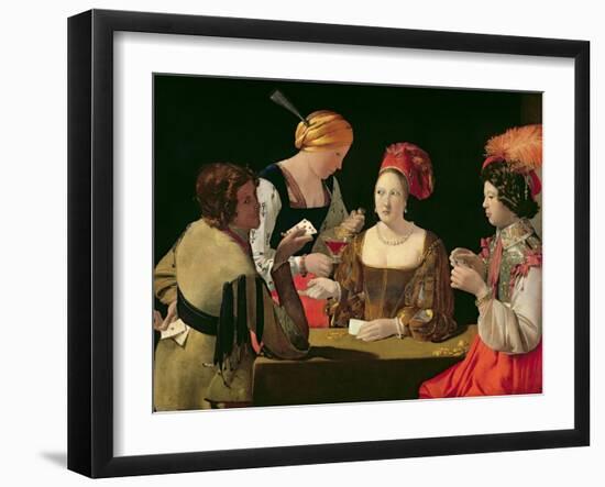 The Cheat with the Ace of Diamonds, circa 1635-40-Georges de La Tour-Framed Giclee Print