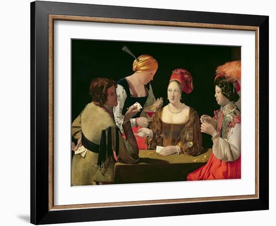 The Cheat with the Ace of Diamonds, circa 1635-40-Georges de La Tour-Framed Giclee Print
