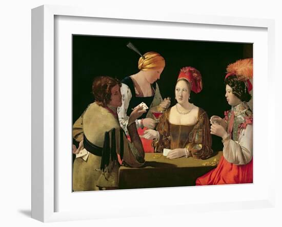 The Cheat with the Ace of Diamonds, circa 1635-40-Georges de La Tour-Framed Giclee Print