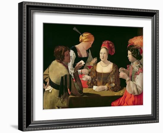 The Cheat with the Ace of Diamonds, circa 1635-40-Georges de La Tour-Framed Giclee Print