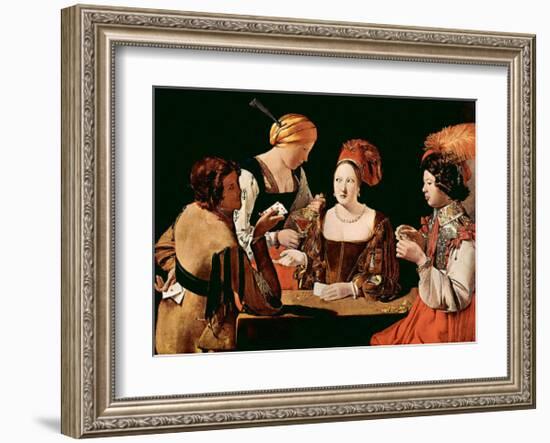 The Cheater Card Game-Georges de La Tour-Framed Art Print