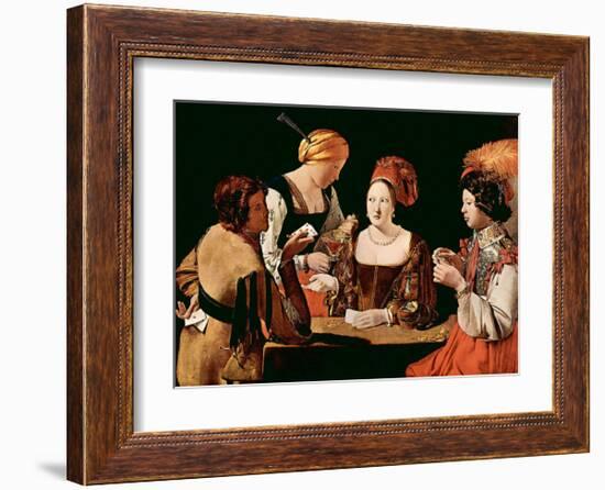 The Cheater Card Game-Georges de La Tour-Framed Art Print