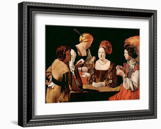 The Cheater Card Game-Georges de La Tour-Framed Art Print