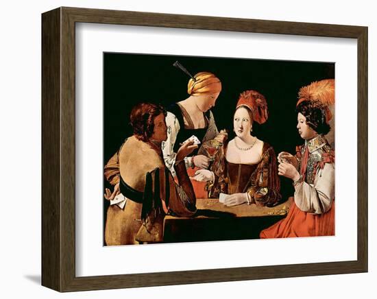 The Cheater Card Game-Georges de La Tour-Framed Art Print