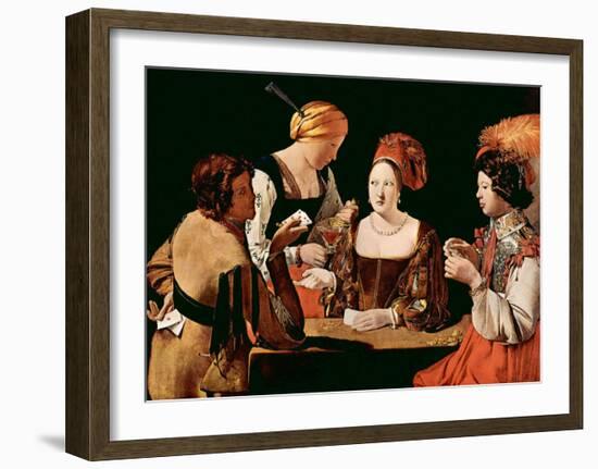 The Cheater Card Game-Georges de La Tour-Framed Art Print