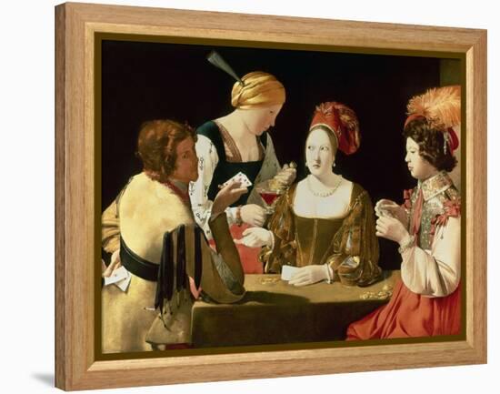 The Cheater with the Ace of Diamonds-Georges de La Tour-Framed Premier Image Canvas