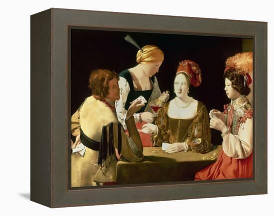 The Cheater with the Ace of Diamonds-Georges de La Tour-Framed Premier Image Canvas