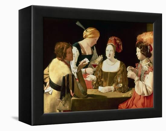 The Cheater with the Ace of Diamonds-Georges de La Tour-Framed Premier Image Canvas