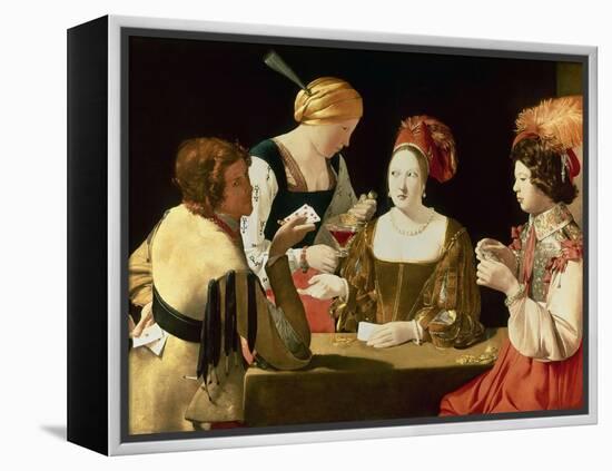 The Cheater with the Ace of Diamonds-Georges de La Tour-Framed Premier Image Canvas