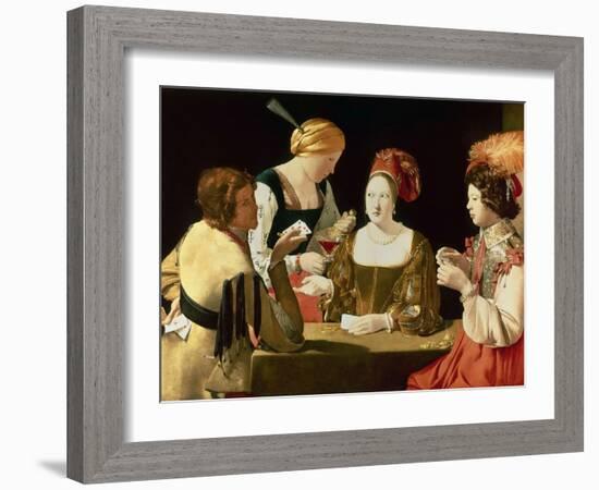 The Cheater with the Ace of Diamonds-Georges de La Tour-Framed Giclee Print