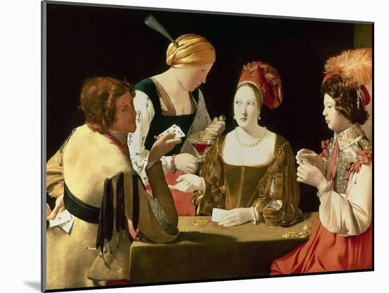 The Cheater with the Ace of Diamonds-Georges de La Tour-Mounted Giclee Print