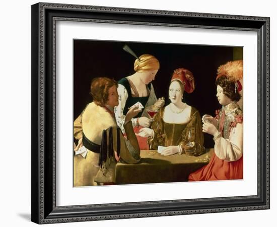 The Cheater with the Ace of Diamonds-Georges de La Tour-Framed Giclee Print