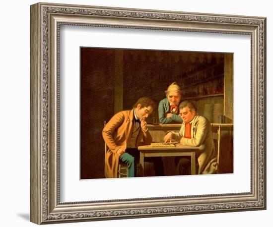 The Checker Players, 1850-George Caleb Bingham-Framed Giclee Print