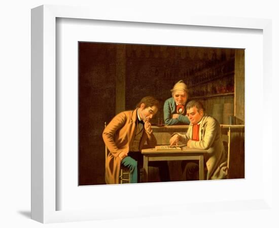 The Checker Players, 1850-George Caleb Bingham-Framed Giclee Print