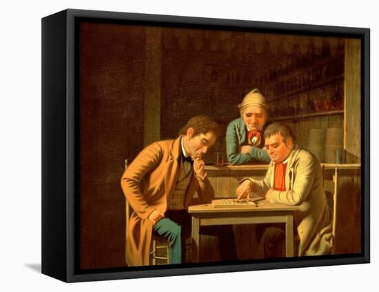 The Checker Players, 1850-George Caleb Bingham-Framed Premier Image Canvas